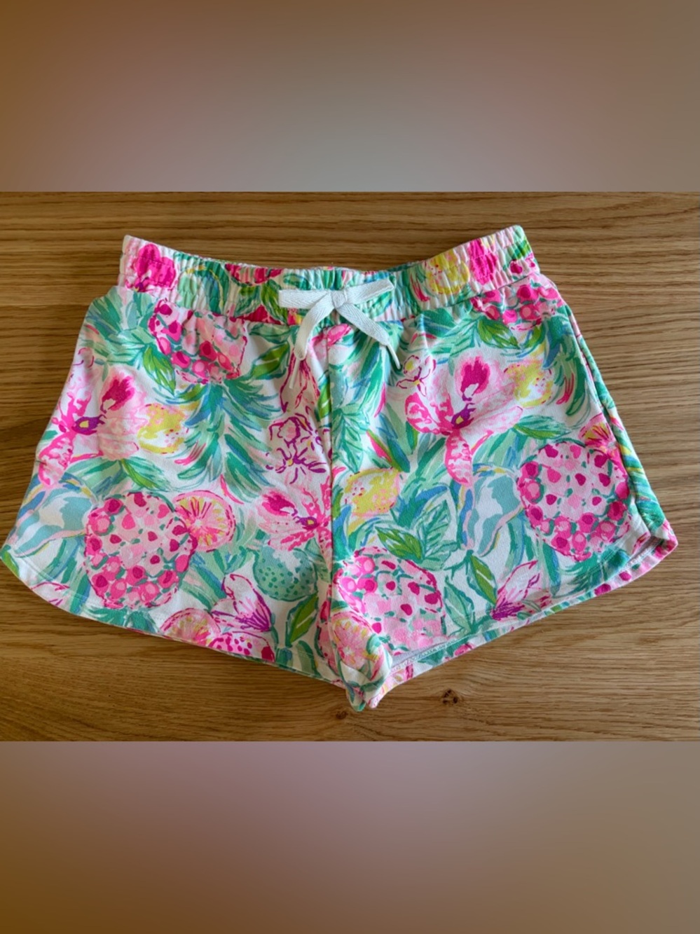 Lilly Pulitzer Girls Knit Shorts - Pink & Green Sz. L (8-10)